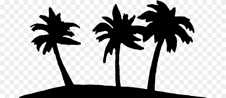 A Perfect World Black And White Palm Trees Clipart, Palm Tree, Plant, Silhouette, Tree Png