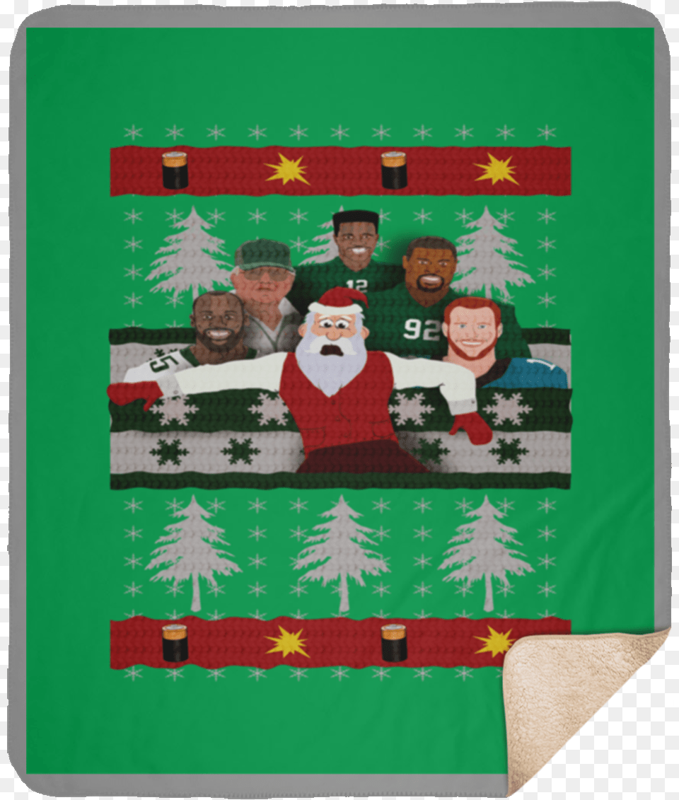 A Philadelphia Christmas Large Premium Sherpa Blanket, Applique, Pattern, Quilt, Person Free Png Download