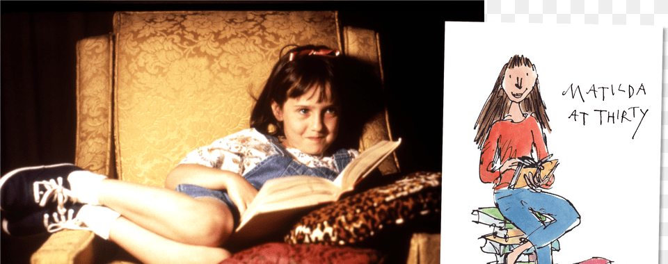 A Photo Of A Young Mara Wilson As Matilda In The Film Matilda Roald Dahl Free Png