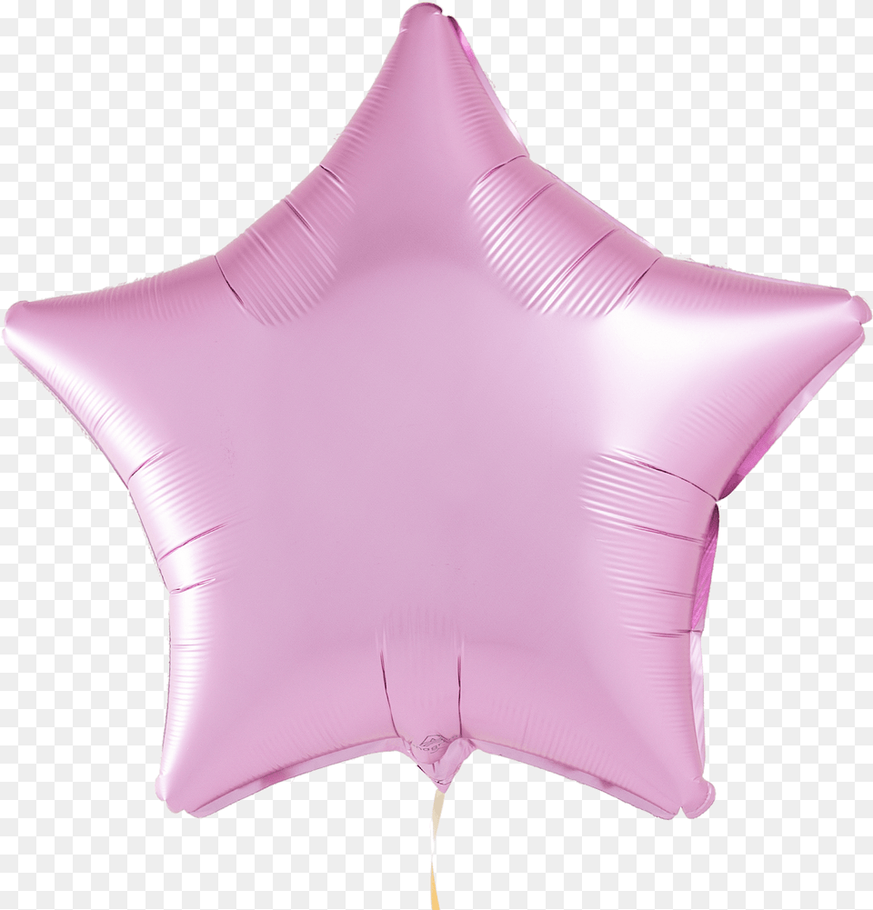 A Photograph Of Flamingo Pink Foil Star Balloon Cushion, Home Decor, Symbol Free Png Download