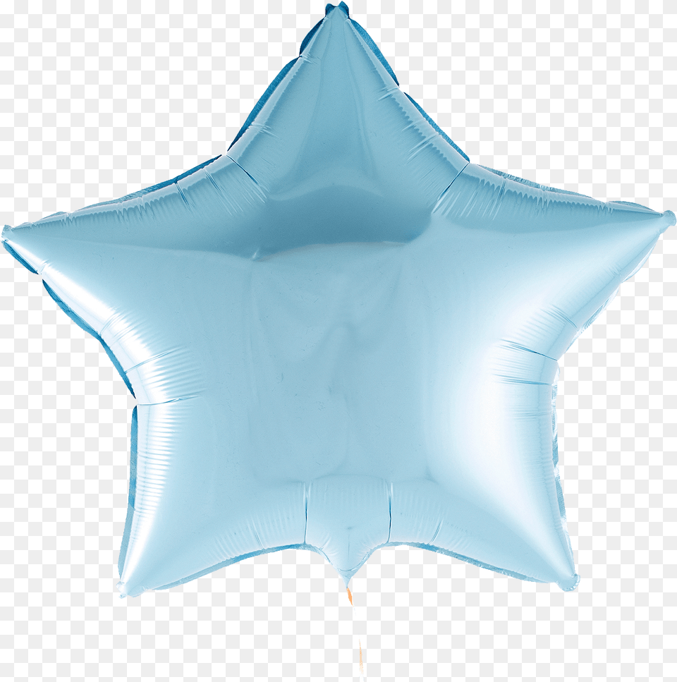 A Photograph Of Light Blue Foil Star Balloon Balloon Foil Star Light Blue, Animal, Fish, Sea Life, Shark Png Image