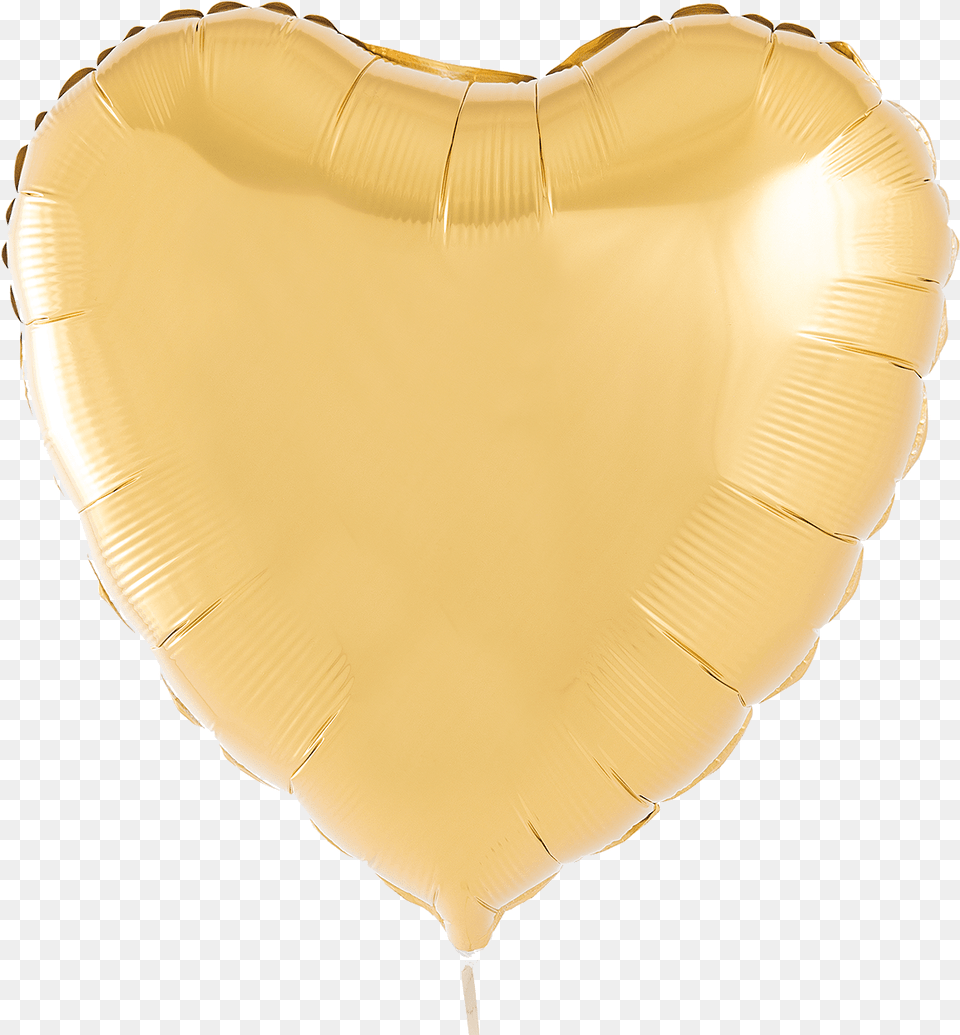A Photograph Of Metallic Gold Foil Heart Balloon Heart Png