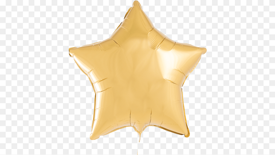 A Photograph Of Metallic Gold Foil Star Cushion, Badge, Logo, Symbol Free Transparent Png