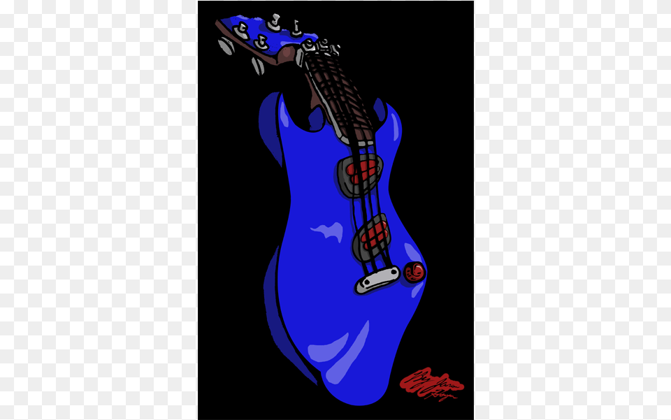 A Picture Of A Guitar I Drew And Then Colured In Adobe Illustration, Musical Instrument, Adult, Female, Person Png Image