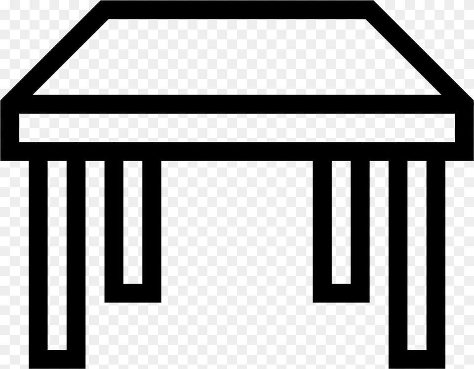 A Picture Of A Table With Four Legs And Its39 Long Pavilion Clip Art, Gray Png
