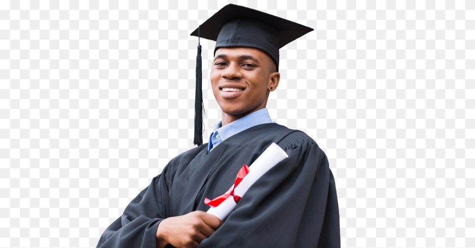 A Picture Of An African American Male Graduate, Graduation, People, Person, Adult Png