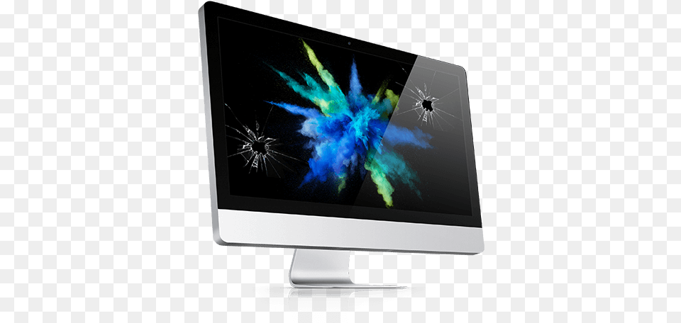 A Picture Of An Apple Imac With A Broken Screen Vizio E500ia1 Rb 50quot Led Smart Tv Hd, Computer, Computer Hardware, Electronics, Hardware Free Transparent Png