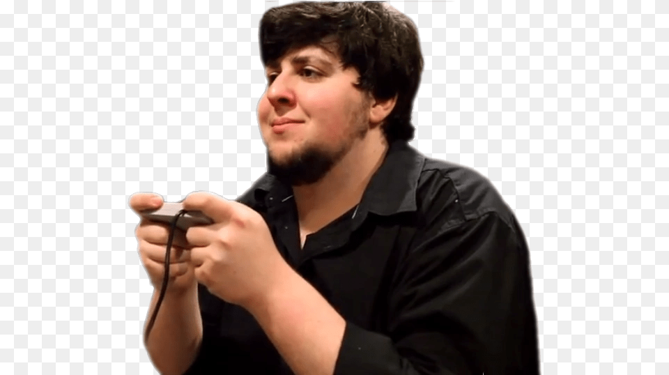 A Picture Of Jontron Holding An Nes Controller With Scott The Woz Jontron, Photography, Adult, Person, Performer Png