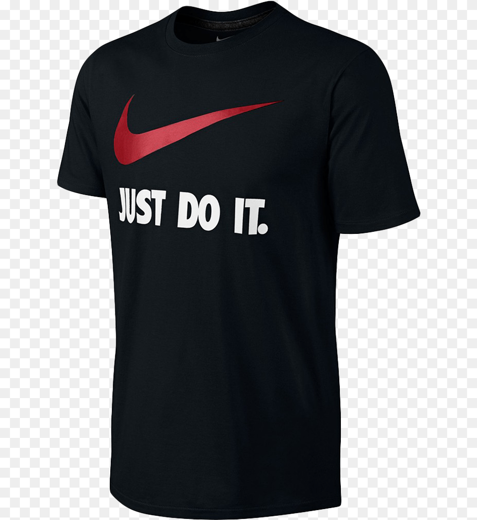 A Picture Of Just Do It Swoosh T Shirt Blackvarsity Nike, Clothing, T-shirt Free Png