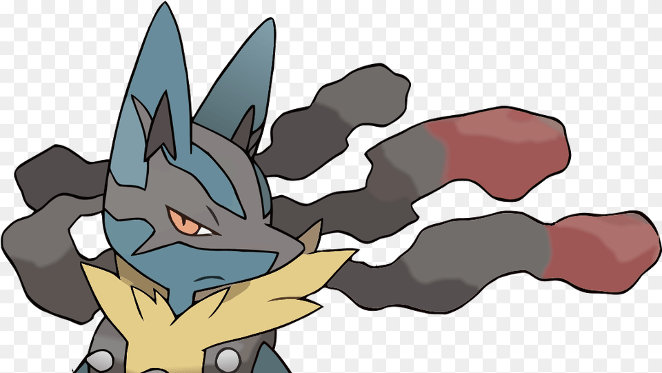 A Picture Of Mega Lucario Pokemon Drawings Mega Lucario, Baby, Person Free Png