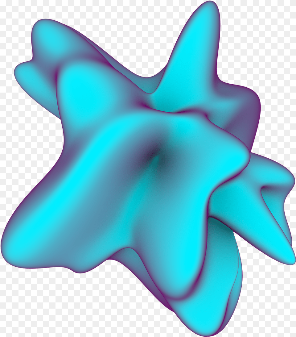 A Piece From Amorphous A Pack Of 3d Shapes On 3d Shapes, Turquoise, Light, Neon, Person Png Image