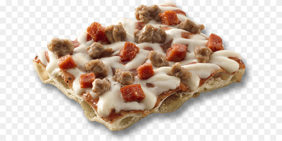 A Piece Of Totino S Combination Party Pizza Cooked Totinos Pizza, Food, Meal, Dish Free Png Download