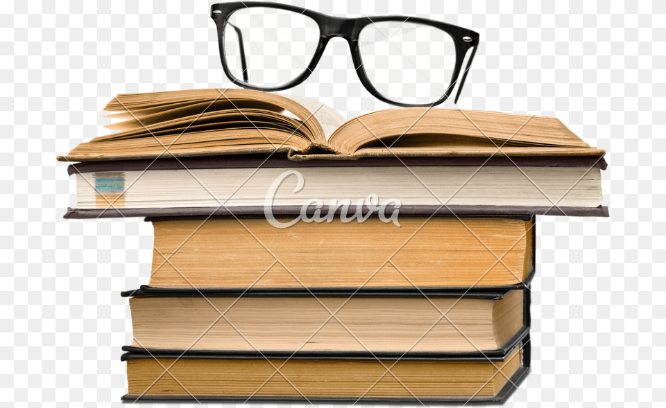 A Pile Of Old Books, Accessories, Book, Glasses, Publication Free Png Download