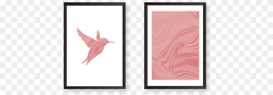 A Pink Bird With Marble Texture Marble, Art, Painting Png