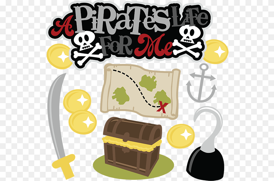 A Pirate39s Life For Me Svg Files For Cutting Machines Miss Kate Cuttables Pirates, Treasure, Birthday Cake, Cake, Cream Free Png