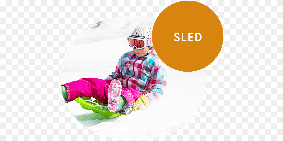A Plastic Sled That Slides Over The Snow Sled, Person Free Png