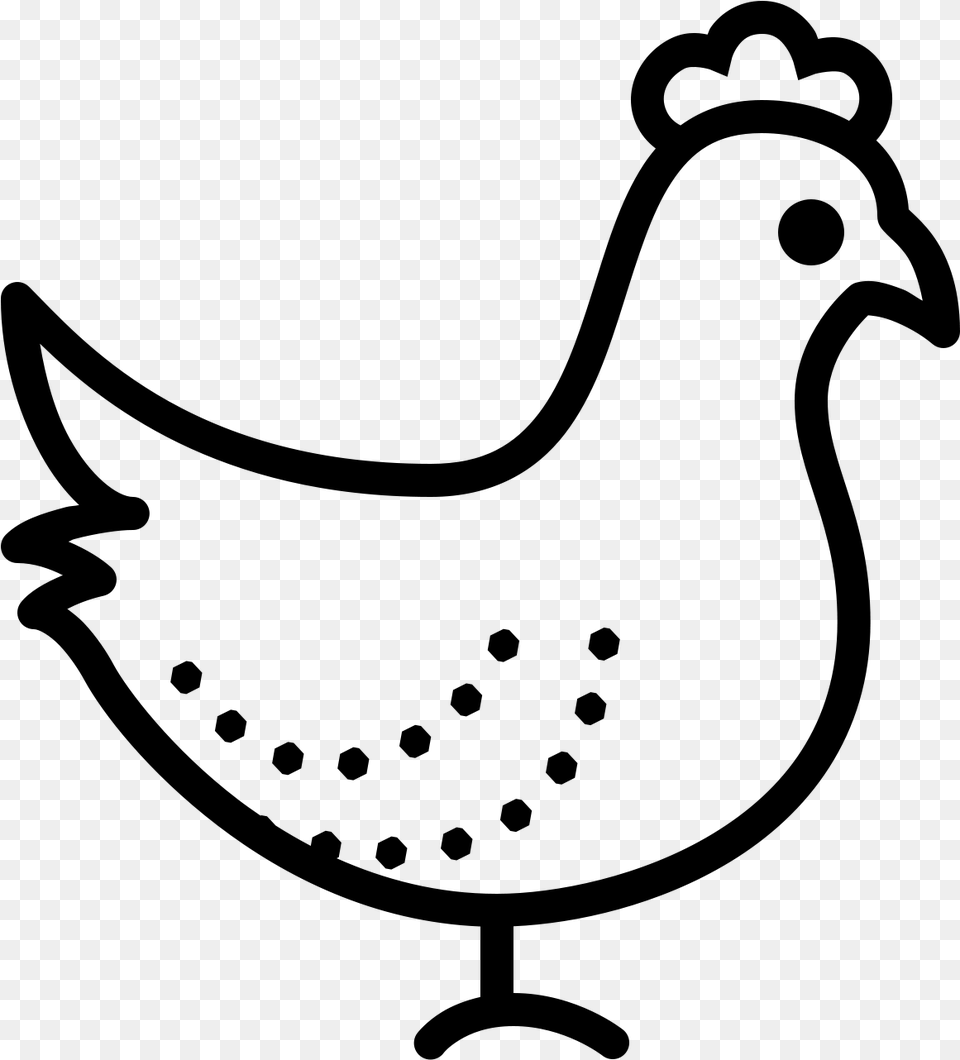 A Plump Feathered Animal Sits On Tiny Feet Chicken, Gray Png