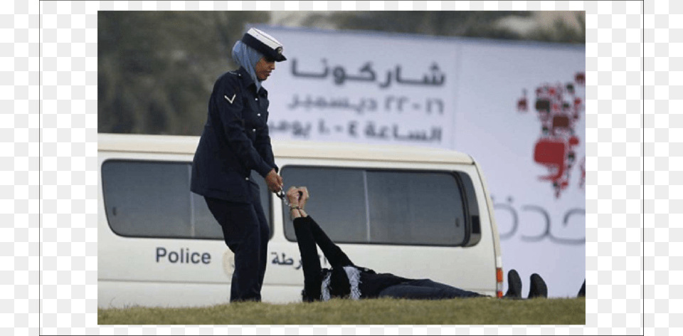 A Police Officer Drags Zainab Al Khawaja After Handcuffing Zainab Al Khawaja, Police Dog, Pet, Mammal, Dog Png Image