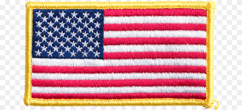 A Product Photo Of Gasp Flag Us Small Neutral Us Flag With Yellow Border, American Flag Free Transparent Png