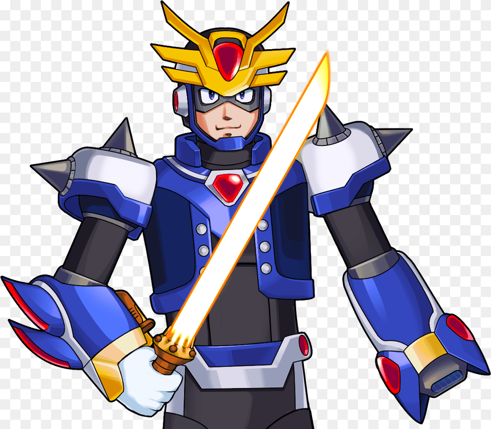 A Proper Artwork Of Blue Knight39s Redesigned Version The Blue Knight, Clothing, Costume, Person, Sword Free Png