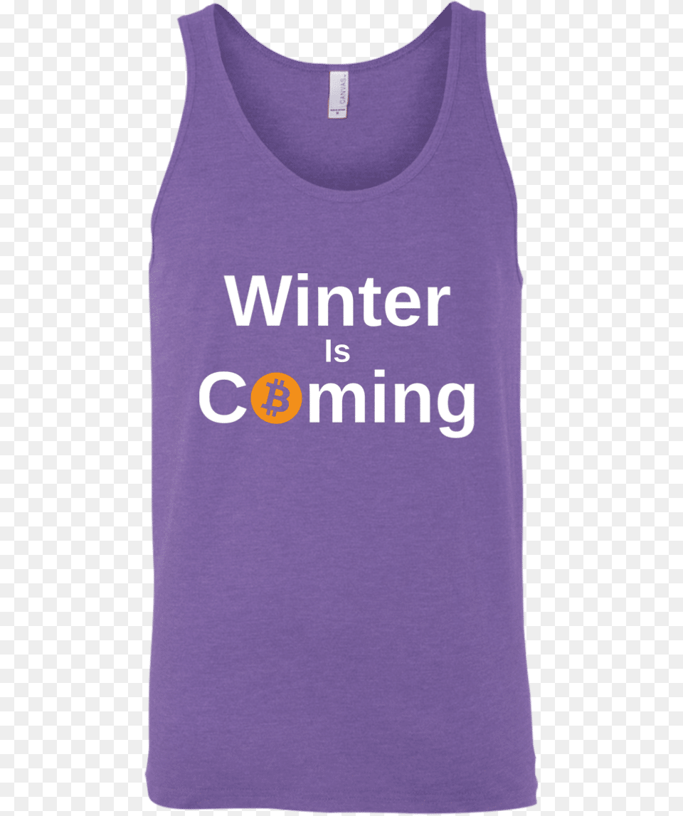 A Purple Bitcoin Quotwinter Is Comingquot T Shirt, Clothing, Tank Top Png