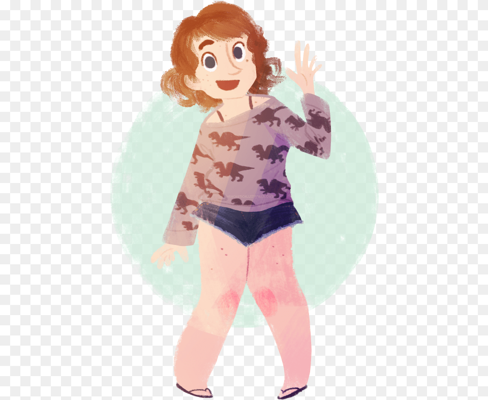 A Quick Self Portrait As An Introduction On Tumblrexcuse Cartoon, Baby, Person, Clothing, Long Sleeve Png