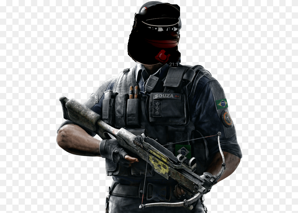 A Quick Thought Capitao Rainbow Six Siege, Firearm, Weapon, Adult, Male Png Image