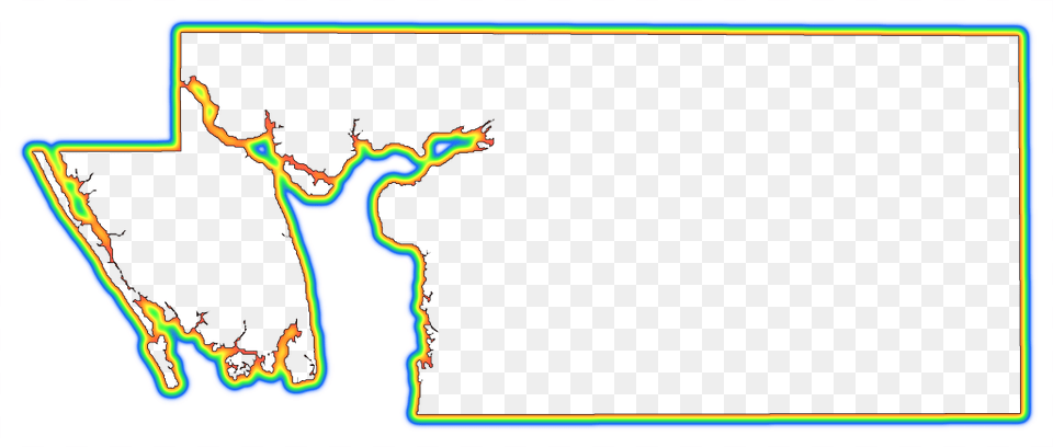 A Rainbow Outline Around A Map Of Charlotte Graphic Design, Chart, Plot, Person, Atlas Png Image