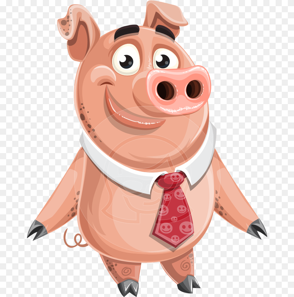 A Ready For Use Sad Pig Cartoon Character, Accessories, Formal Wear, Tie, Baby Free Transparent Png