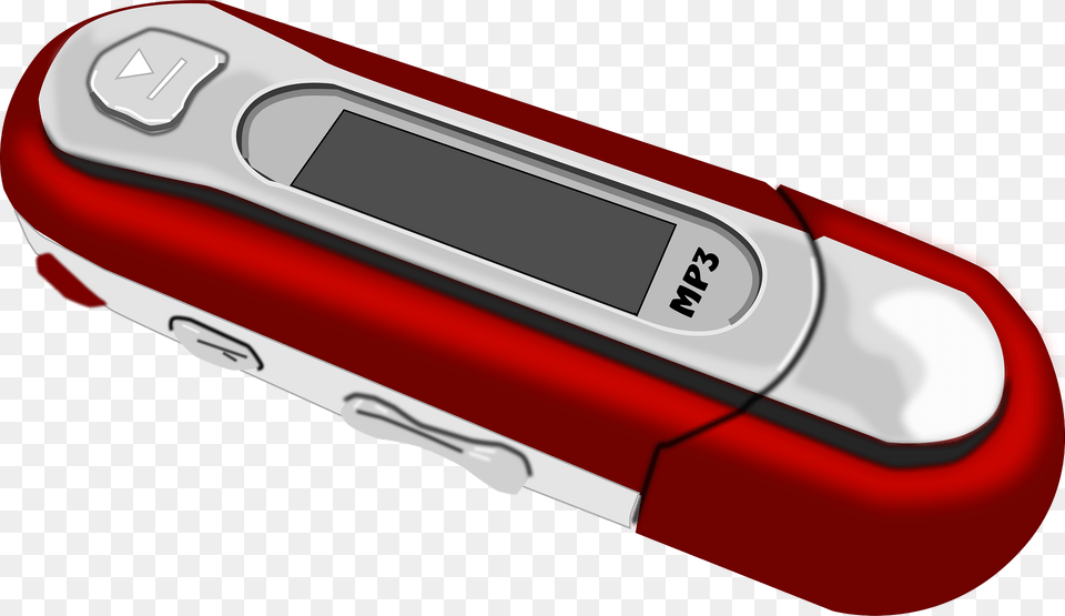 A Red Old Style Mp3 Player Clipart, Computer Hardware, Electronics, Hardware, Dynamite Free Png