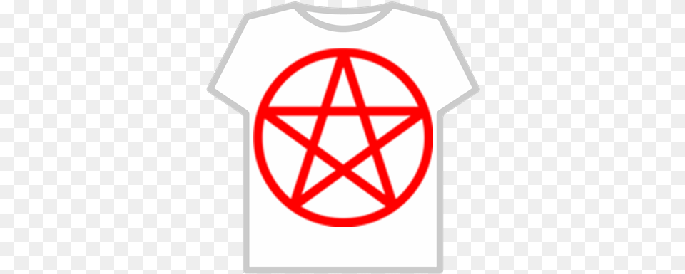 A Red Star Roblox Motley Crue Pentagram, Clothing, Star Symbol, Symbol, T-shirt Free Png