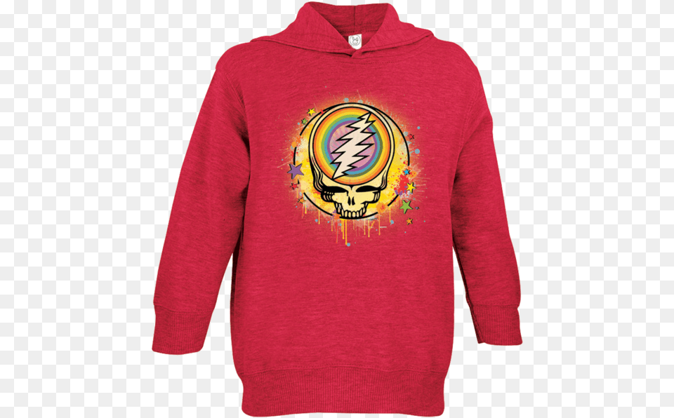 A Red Toddler Hoodie With A Grateful Dead Steal Your Grateful Dead Steal Your Ftie Dye Sticker Decal, Clothing, Knitwear, Sweater, Sweatshirt Free Png Download