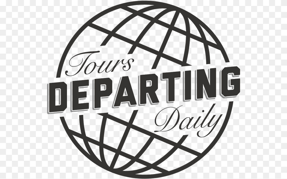 A Redesigned Globe Logo For Tours Departing Daily By Illustration, Sphere, Astronomy, Outer Space, Planet Free Png