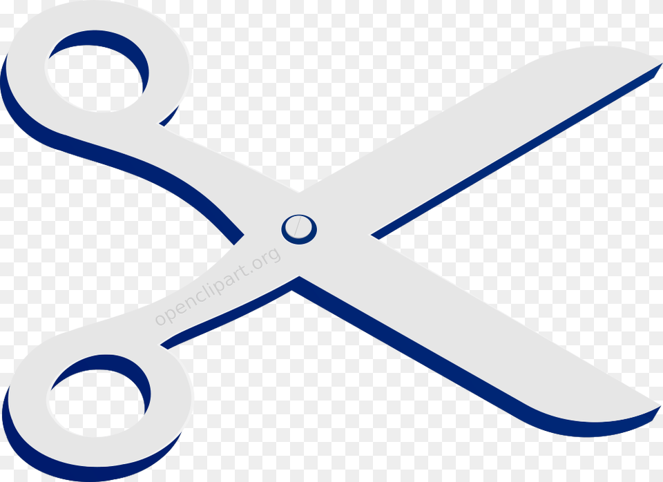 A Remix Of Openclipart Scissors Logo In Blue, Appliance, Ceiling Fan, Device, Electrical Device Free Png
