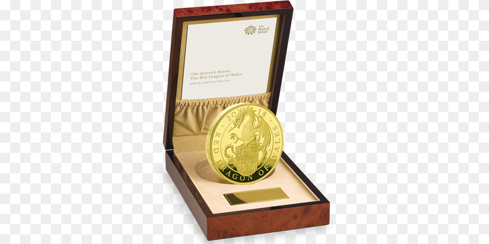 A Representation Of The Kilo Coin Placed In An Elegant Unicorn Of Scotland 2017 Uk Silver Proof Kilo Coin, Gold, Accessories, Jewelry, Locket Free Transparent Png