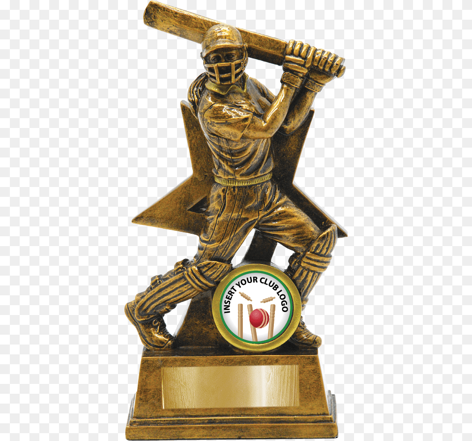A Rft5k Cricket Trophy, Bronze, Adult, Person, Man Free Png Download
