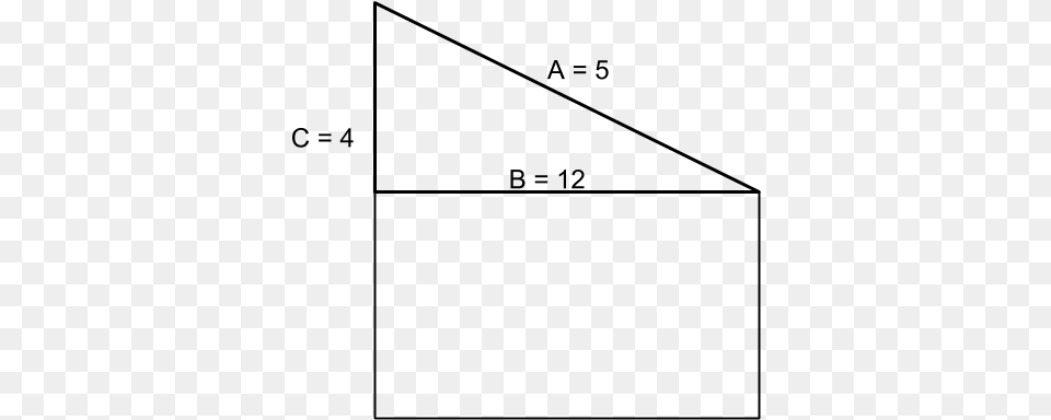 A Right Triangle Has Sides A B And C Diagram, Gray Free Png