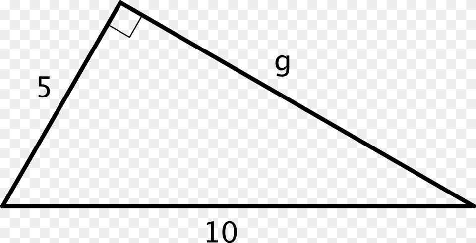 A Right Triangle Where One Leg Has A Length Of 5 Units, Gray Free Png