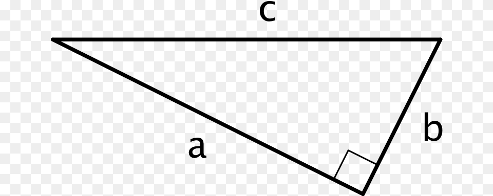 A Right Triangle With Legs Labeled A And B Right Triangle Tilted, Gray Free Png Download