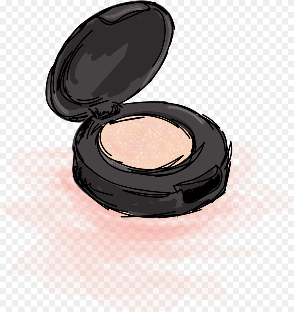 A Round Compact Of Pearly Highlighter Eye Shadow, Cosmetics, Face, Face Makeup, Head Free Png