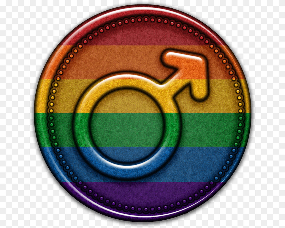 A Round Gay Pride Male Gender Symbol Impression Made Circle, Logo Png