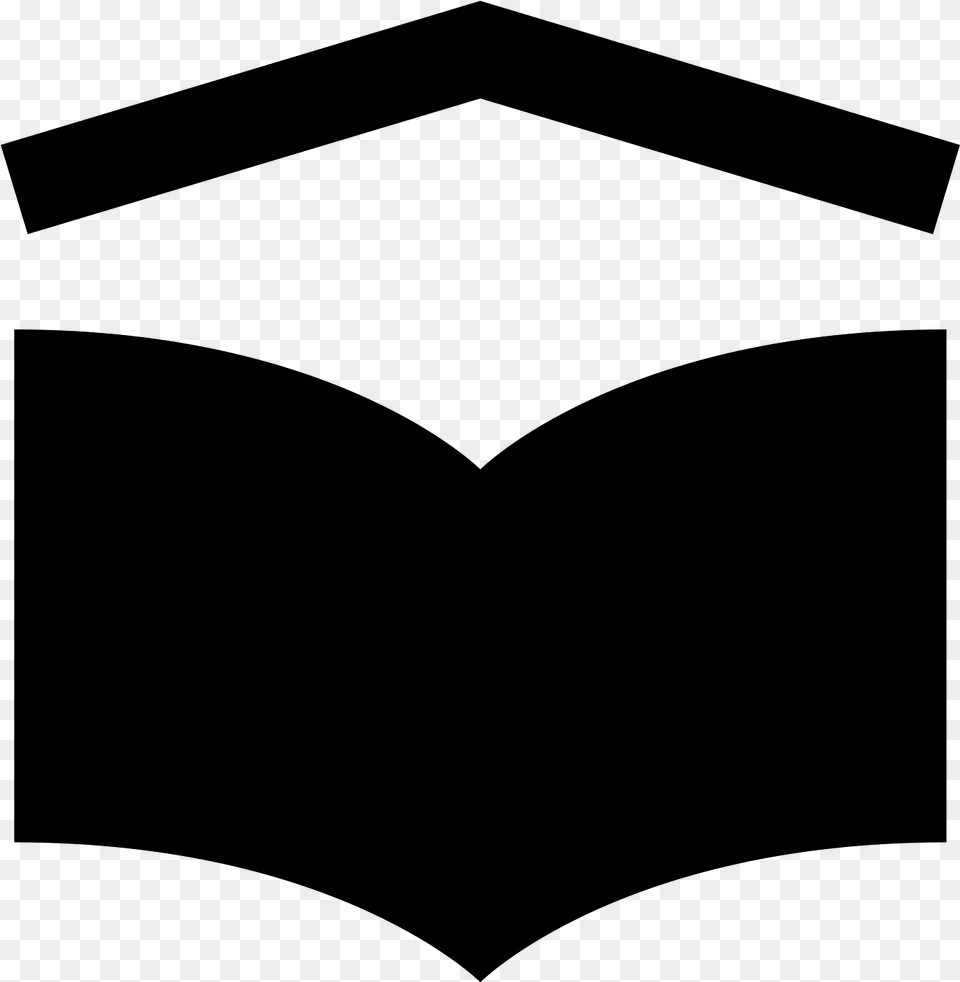 A School Symbol Is Shown With An Open Book And On Top, Gray Free Png Download