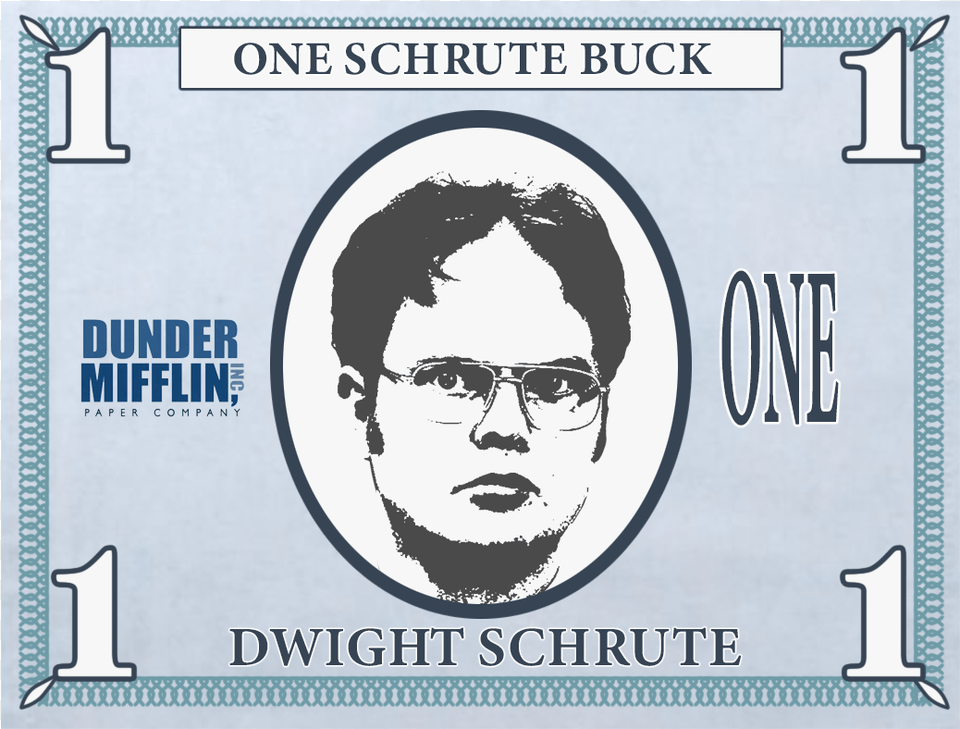 A Schrute Buck Worth One One Hundredth Of A Cent Dunder Mifflin, Adult, Male, Man, Person Png Image