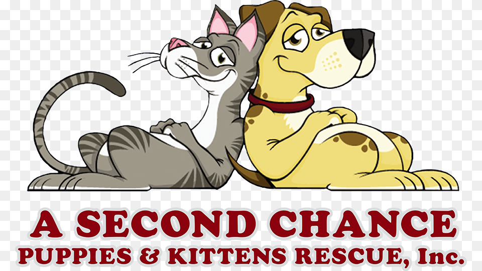 A Second Chance Puppy Logo Copy Cat And Dog Cartoon, Publication, Book, Comics, Pet Free Png Download