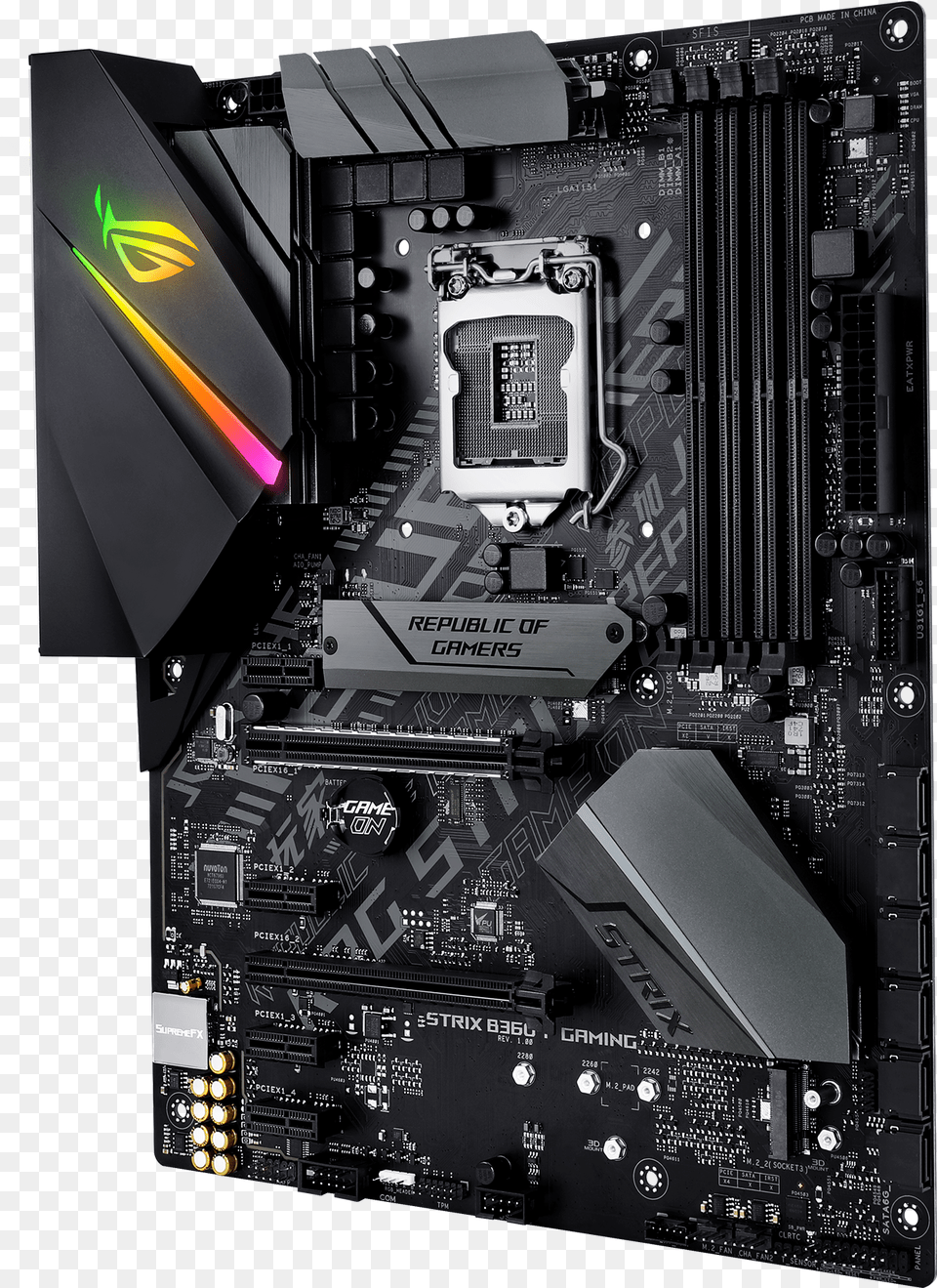 A Second Uncovered M Motherboard Asus Rog Strix B360 F Gaming, Computer Hardware, Electronics, Hardware, Machine Free Transparent Png