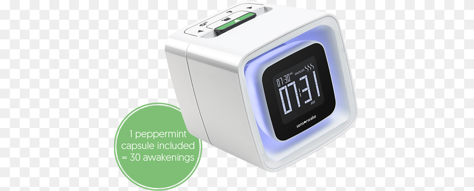 A Sensorwake 2 Floating With A Peppermint Capsule And Sensorwake Olfactory Alarm Clock, Computer Hardware, Electronics, Hardware, Monitor Free Png