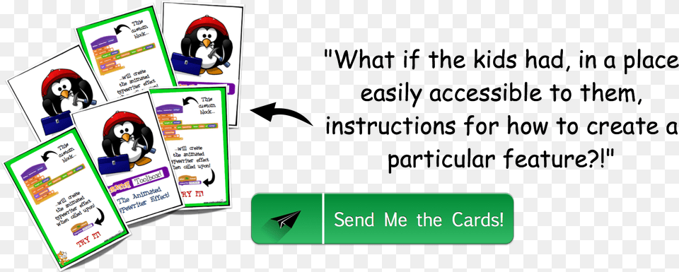 A Series Of Scratch Lessons Amp Printable Cards For Students Penguin, Advertisement, Poster, Text, Animal Png Image