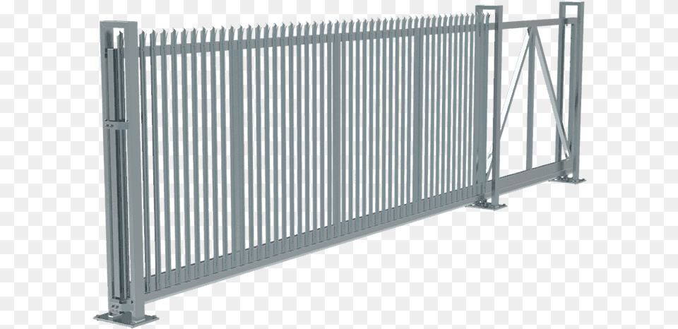 A Set Of Curvy Welded Fence Sliding Gate On White Background Gate, Crib, Furniture, Infant Bed Free Png