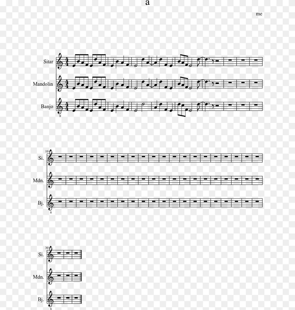 A Sheet Music Composed By Me 1 Of 1 Pages Choir Can You Feel The Love Tonight, Gray Png