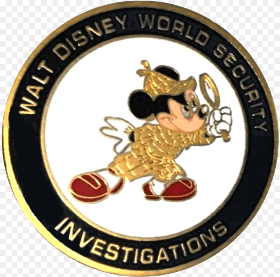 A Sherlockian Challenge Coin From Walt Disney World Mickey Mouse, Logo, Badge, Symbol, Emblem Png